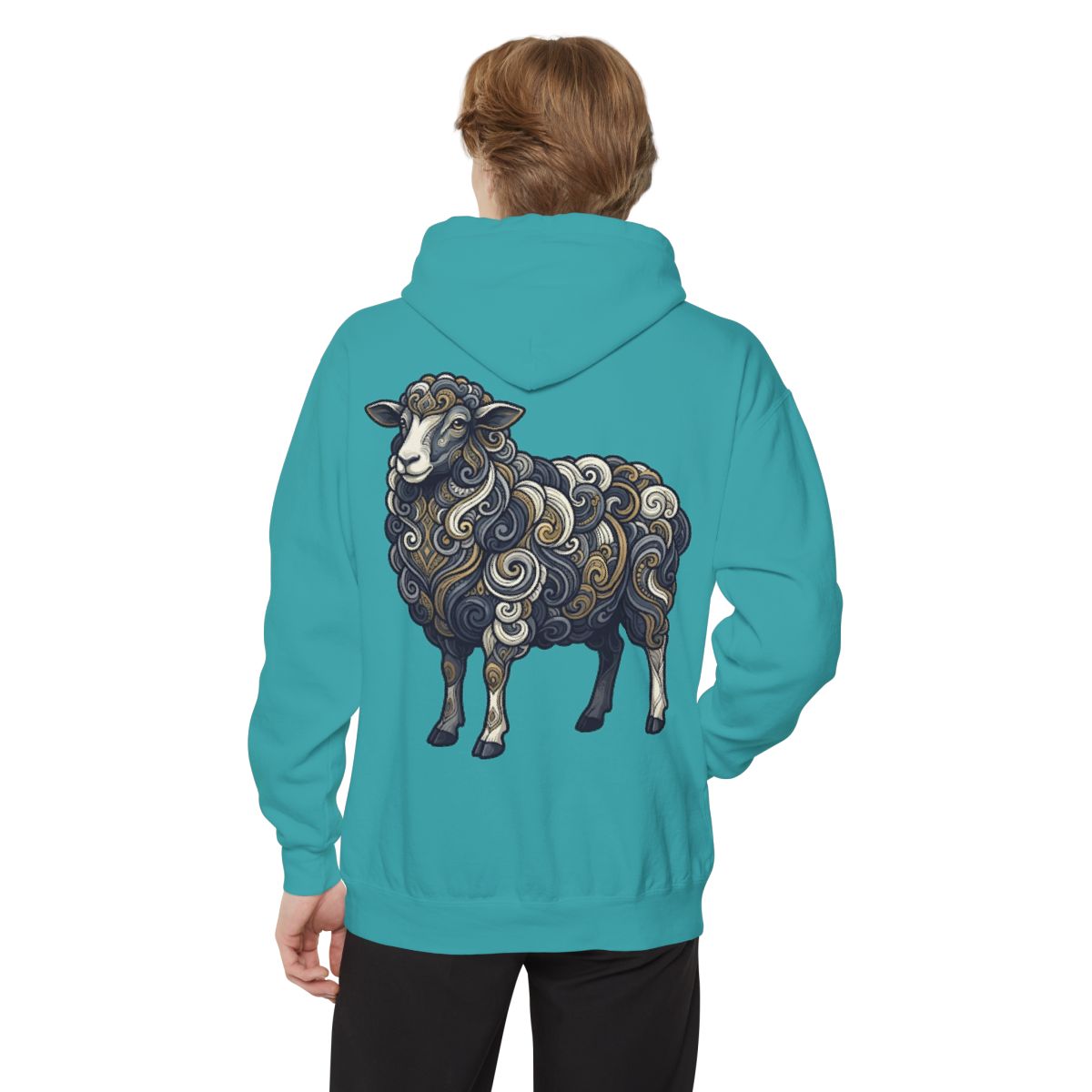Color: Seafoam | Barnyard Sheep Garment-Dyed Hoodie