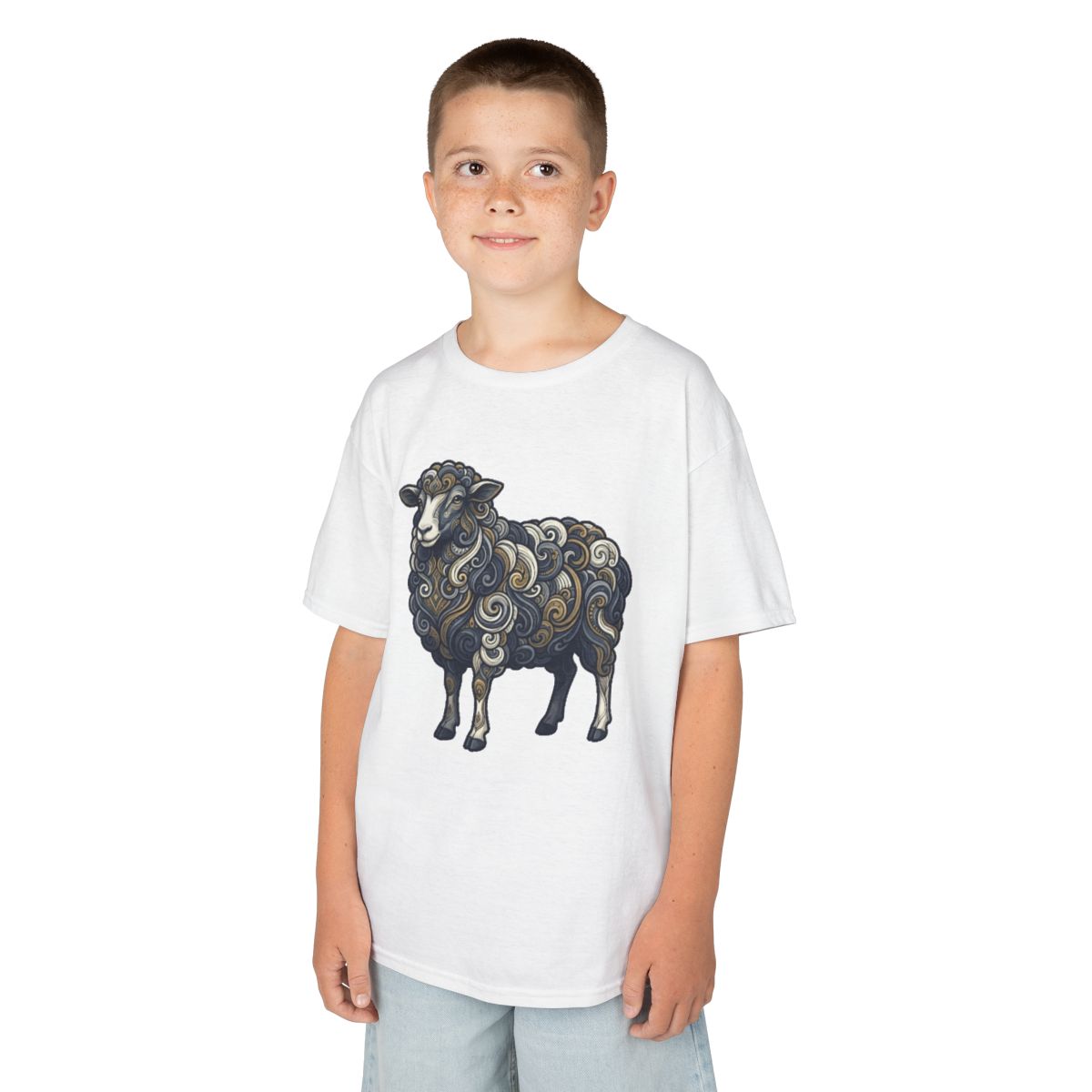 Color: White | Barnyard Sheep Kids Tee