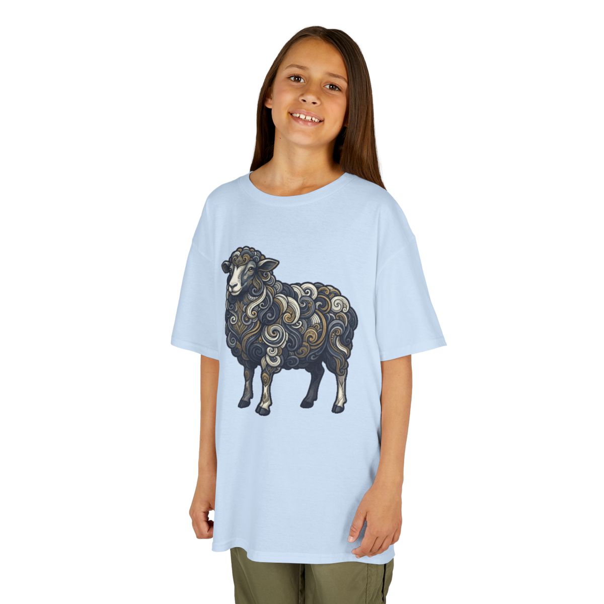 Color: Light Blue | Barnyard Sheep Kids Tee