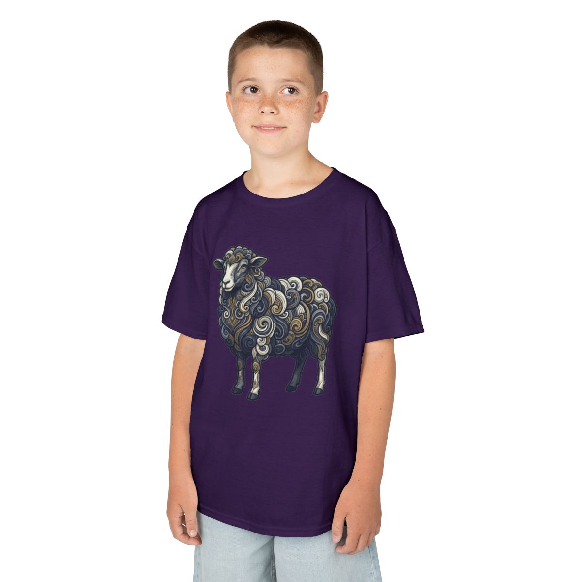 Color: Purple | Barnyard Sheep Kids Tee