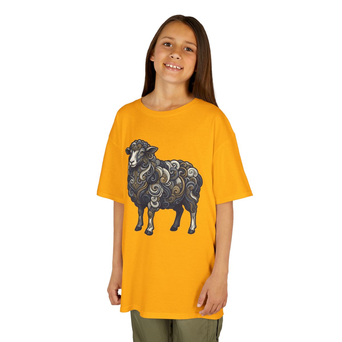 Color: Gold | Barnyard Sheep Kids Tee