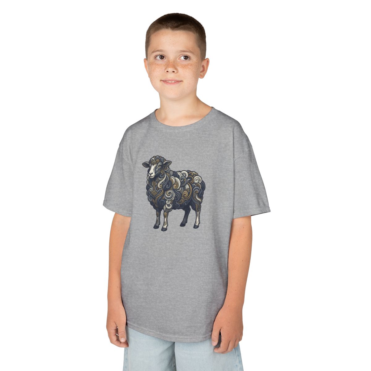 Color: Sport Grey | Barnyard Sheep Kids Tee
