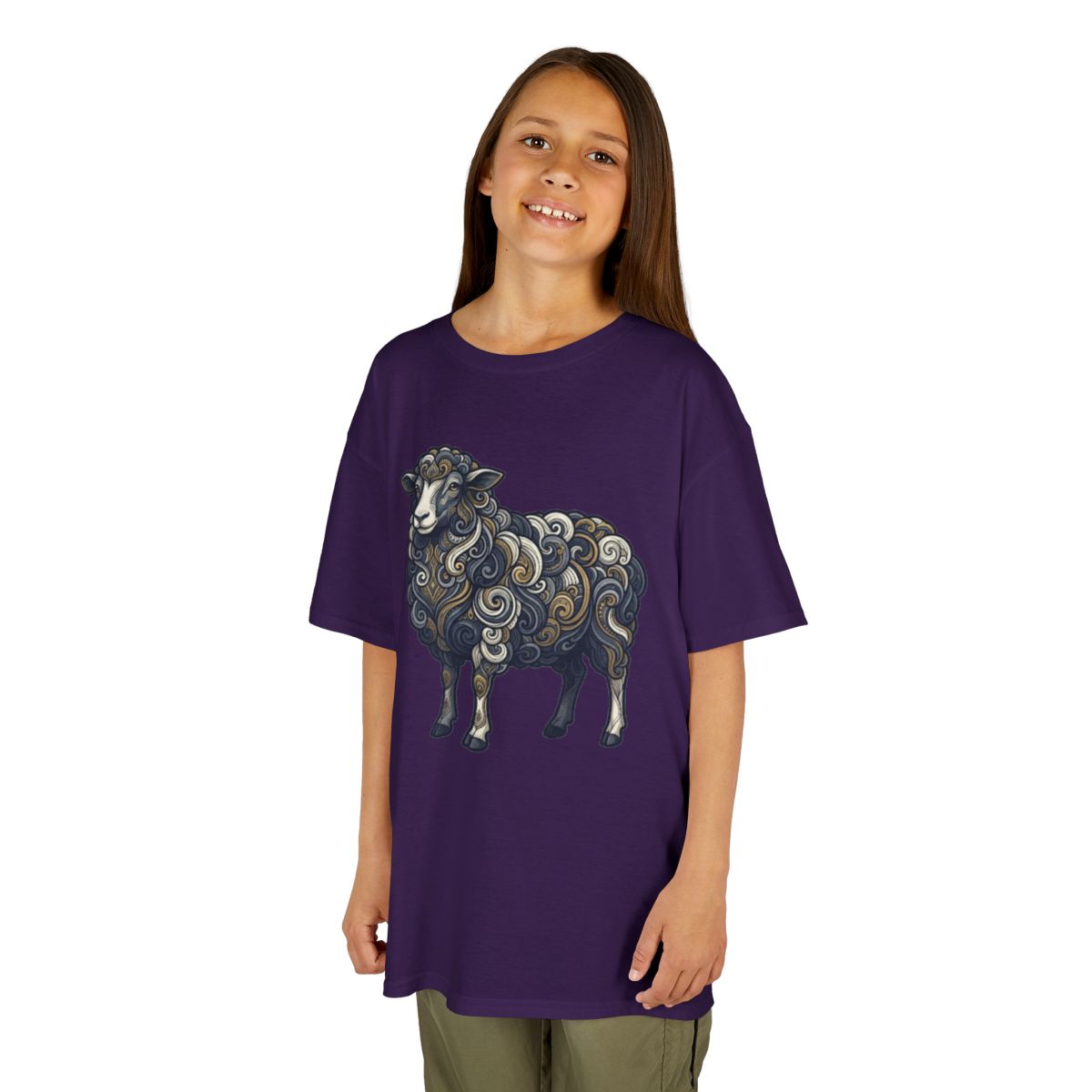 Color: Purple | Barnyard Sheep Kids Tee