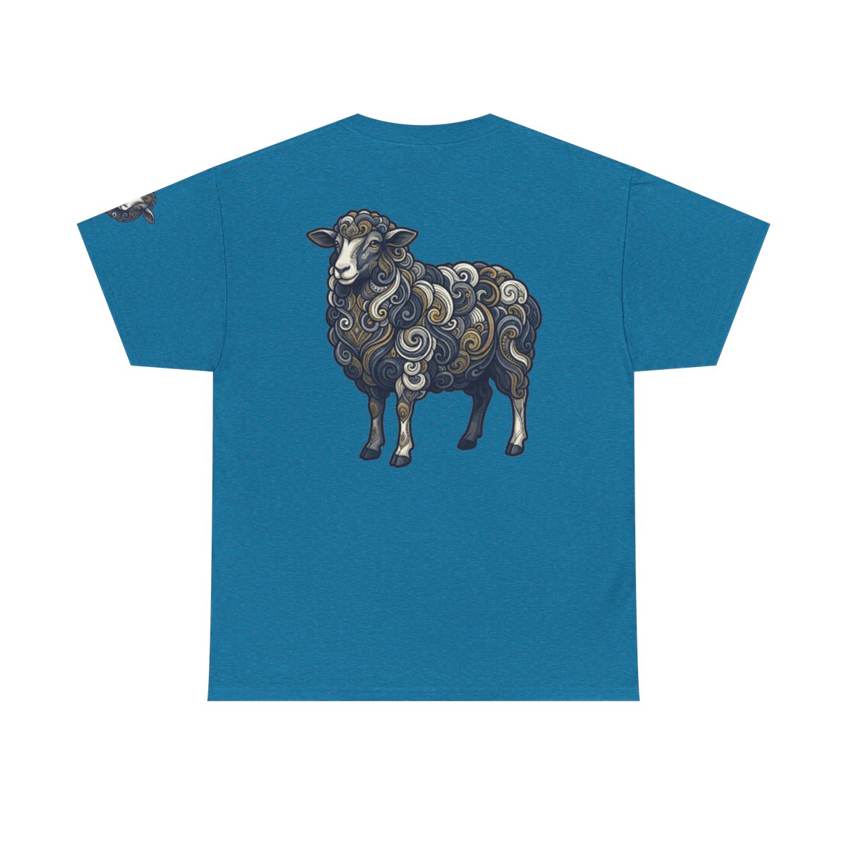 Color: Antique Sapphire | Barnyard Sheep Premium Graphic Tee