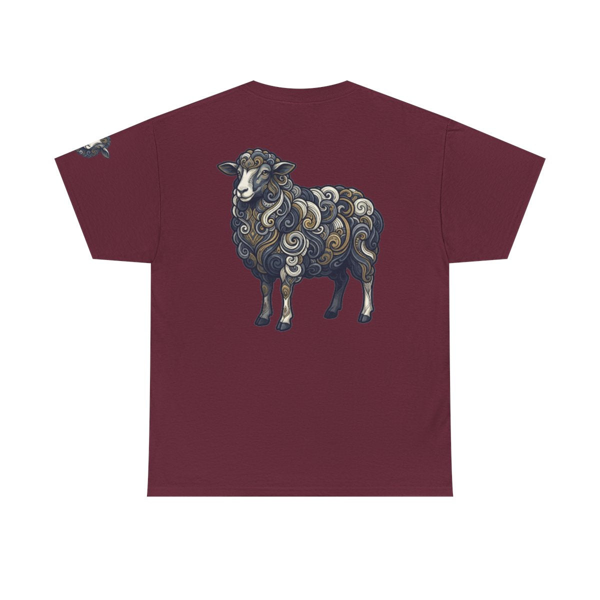 Color: Maroon | Barnyard Sheep Premium Graphic Tee