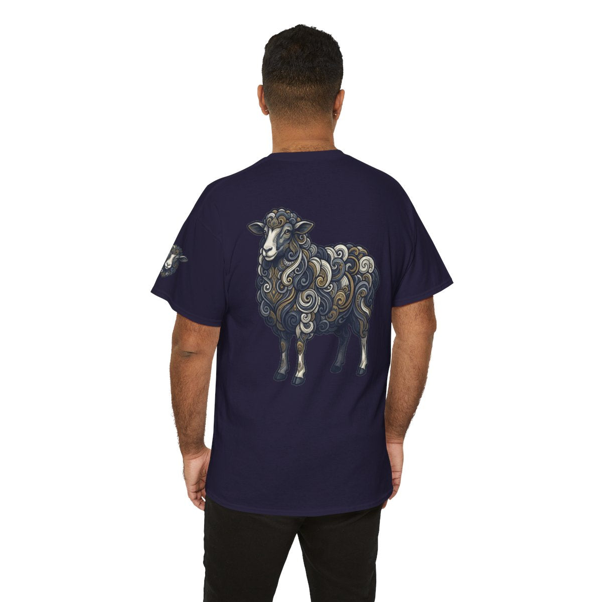 Color: Blackberry | Barnyard Sheep Premium Graphic Tee
