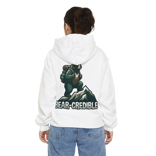 Color: White | Bear Credible Garment-Dyed Hoodie