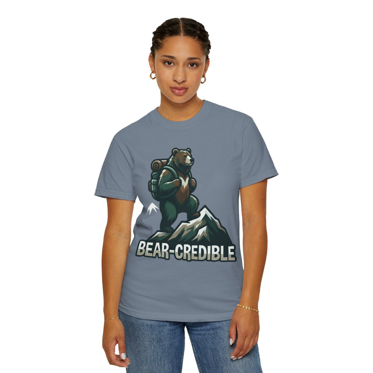 Color: Blue Jean | Bear Credible Unisex Garment-Dyed Tee