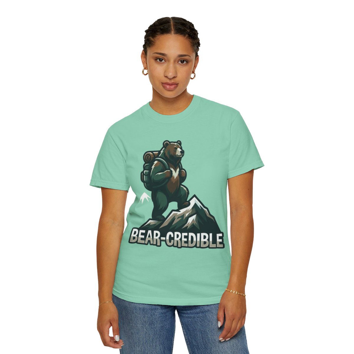 Color: Island Reef | Bear Credible Unisex Garment-Dyed Tee