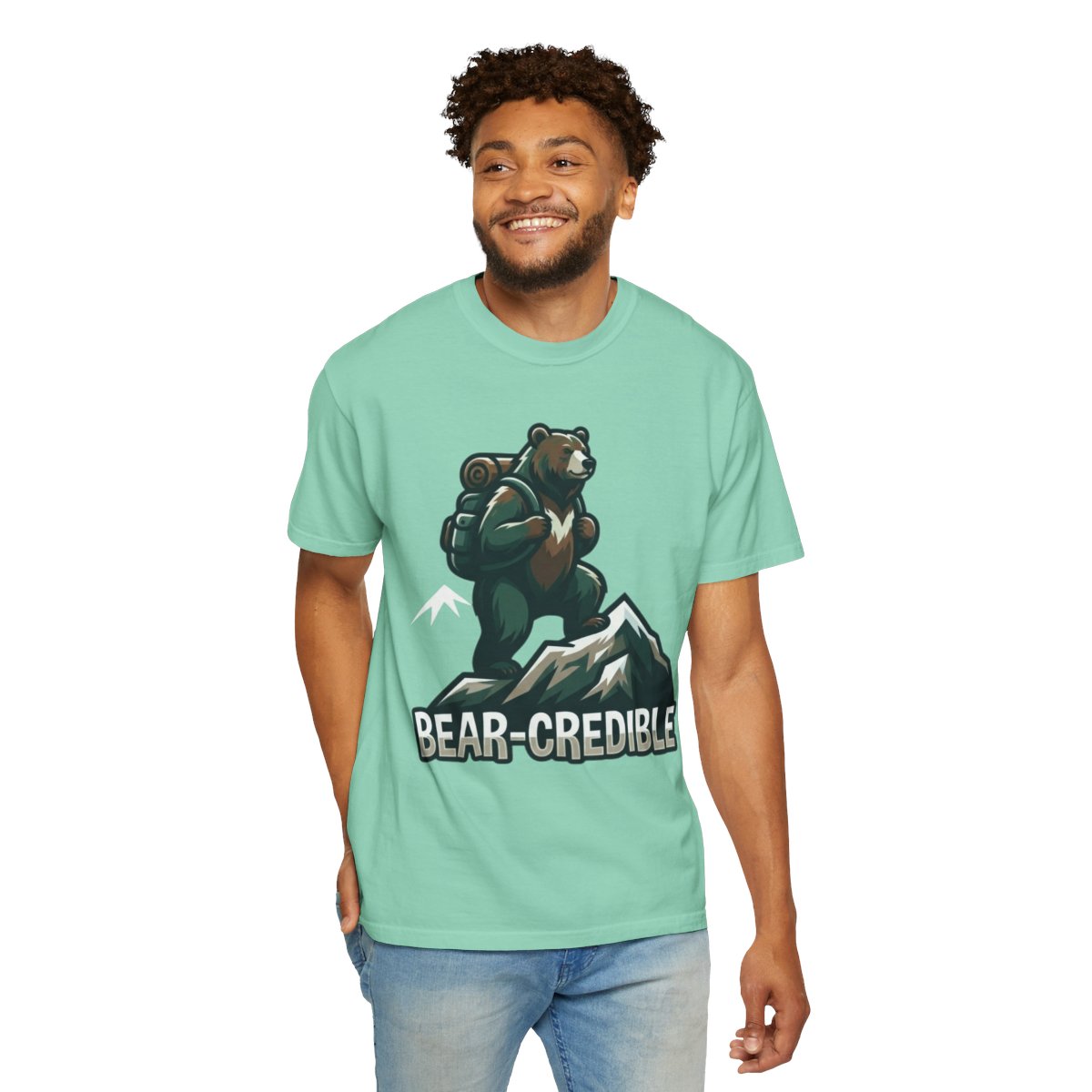 Color: Island Reef | Bear Credible Unisex Garment-Dyed Tee