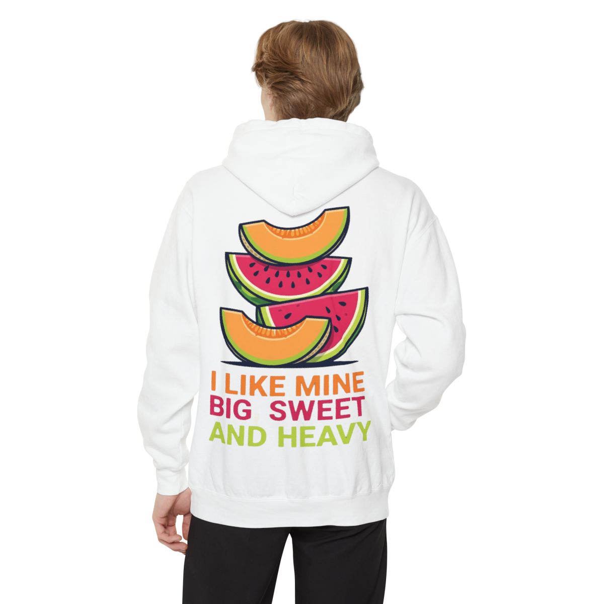 Color: White | Big Sweet and Heavy Garment-Dyed Hoodie