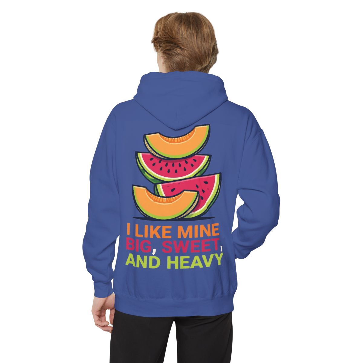 Color: Flo Blue | Big Sweet and Heavy Garment-Dyed Hoodie