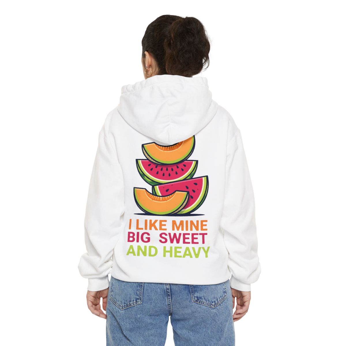 Color: White | Big Sweet and Heavy Garment-Dyed Hoodie