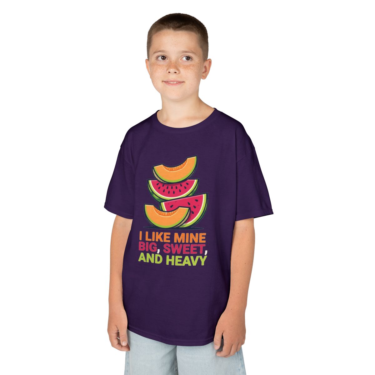 Color: Purple | Big Sweet and Heavy Kids Tee
