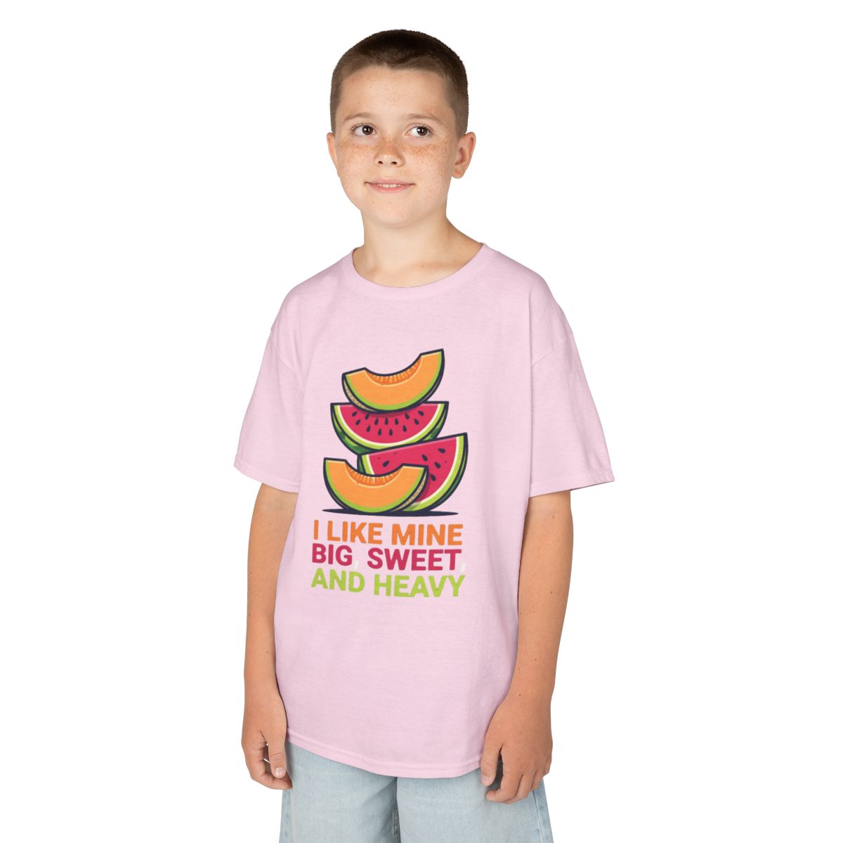 Color: Light Pink | Big Sweet and Heavy Kids Tee