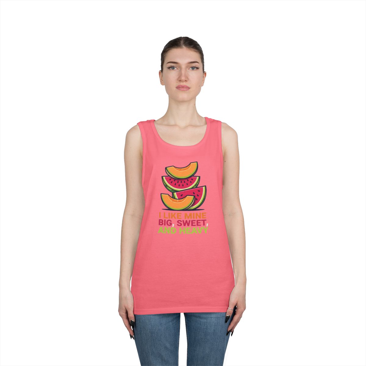 Color: Safety Pink | Big Sweet and Heavy Tank Top