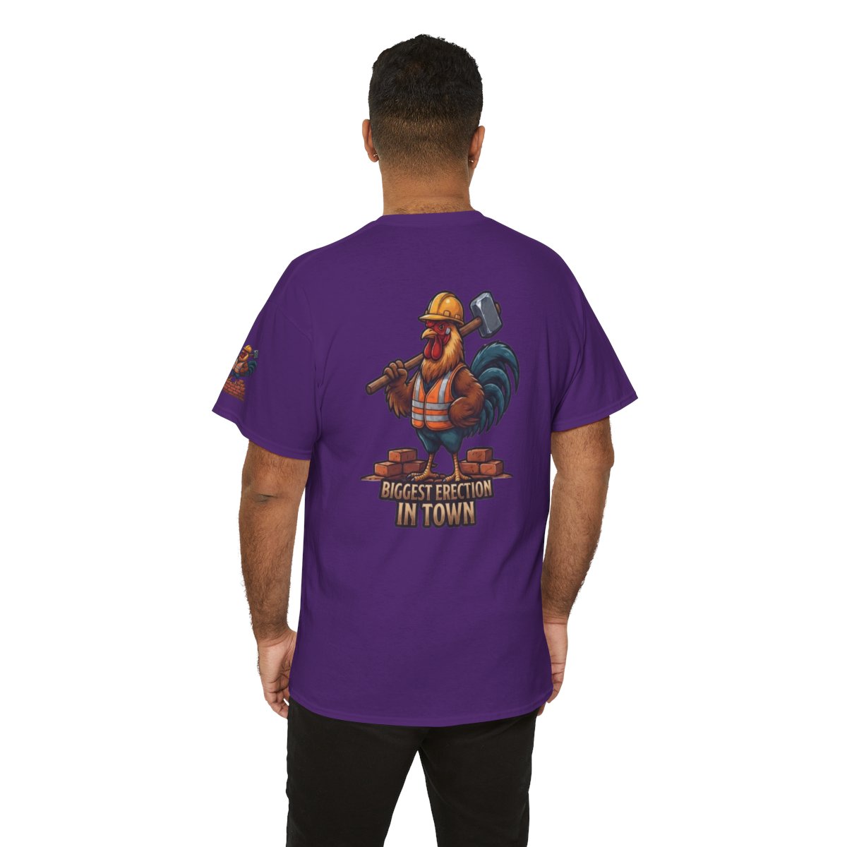 Color: Purple | Biggest Erection in Town Premium Graphic Tee