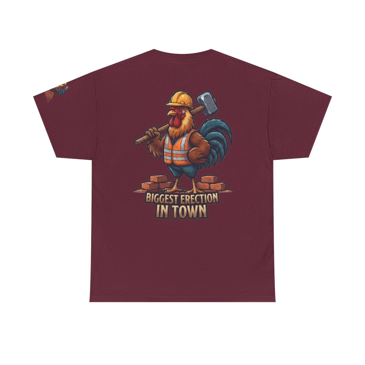 Color: Maroon | Biggest Erection in Town Premium Graphic Tee