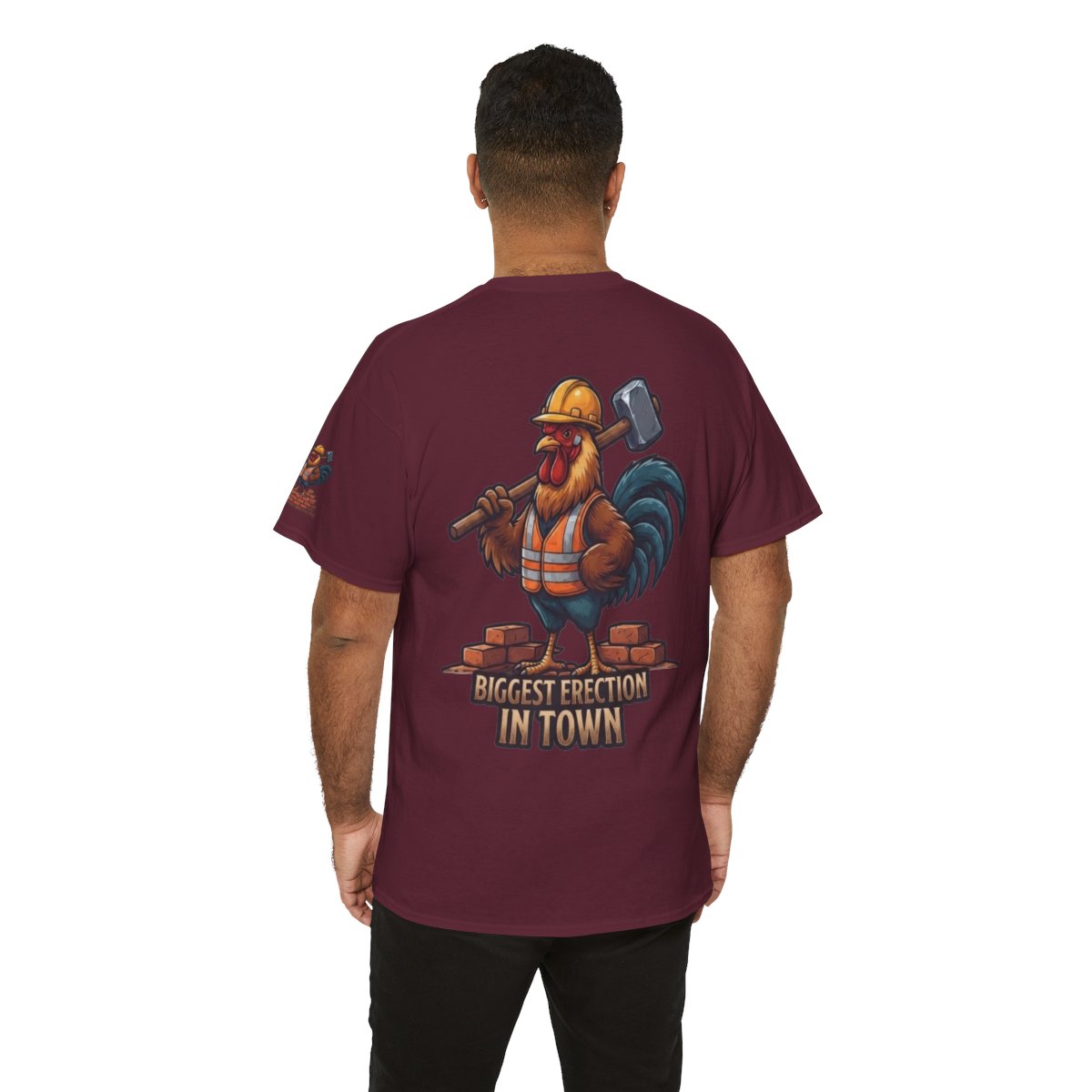 Color: Maroon | Biggest Erection in Town Premium Graphic Tee
