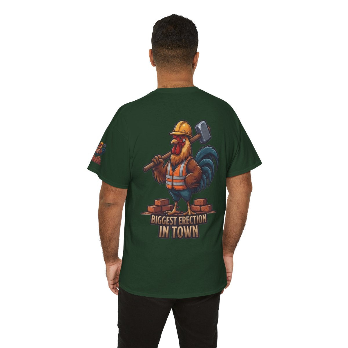 Color: Forest Green | Biggest Erection in Town Premium Graphic Tee