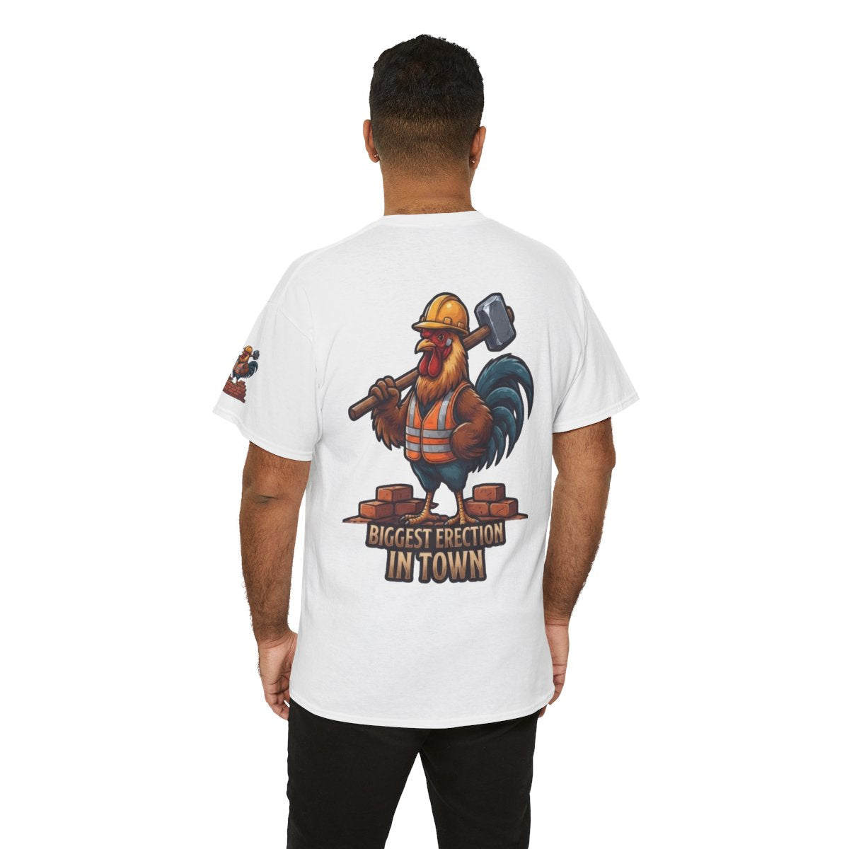 Color: White | Biggest Erection in Town Premium Graphic Tee