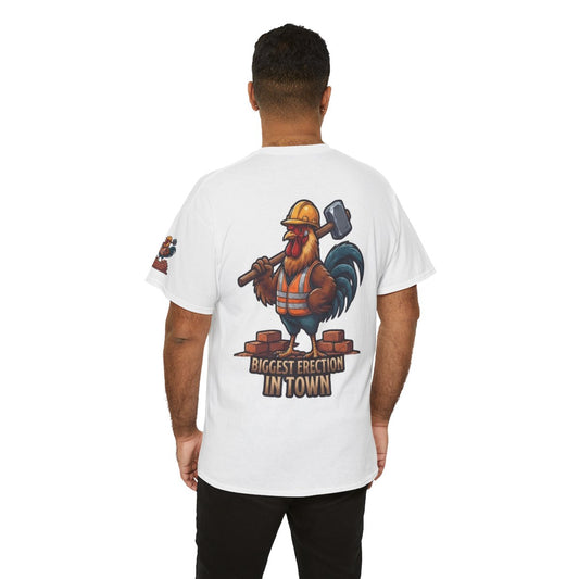 Color: White | Biggest Erection in Town Premium Graphic Tee