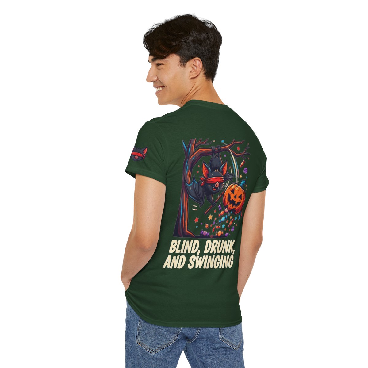 Color: Forest Green | Blind, Drunk, and Swinging Premium Graphic Tee