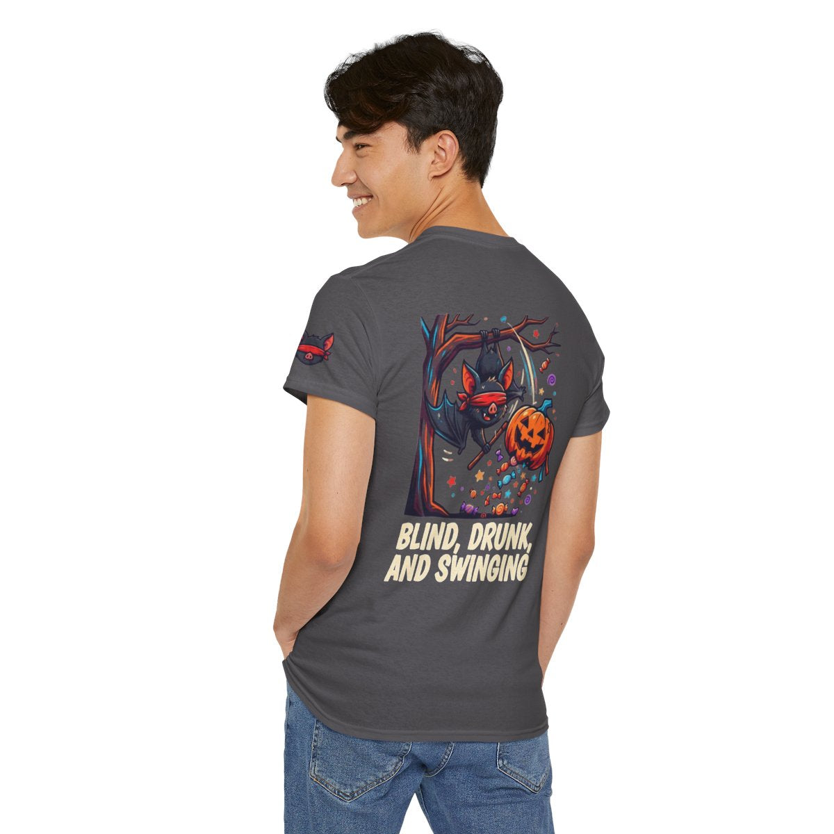 Color: Charcoal | Blind, Drunk, and Swinging Premium Graphic Tee