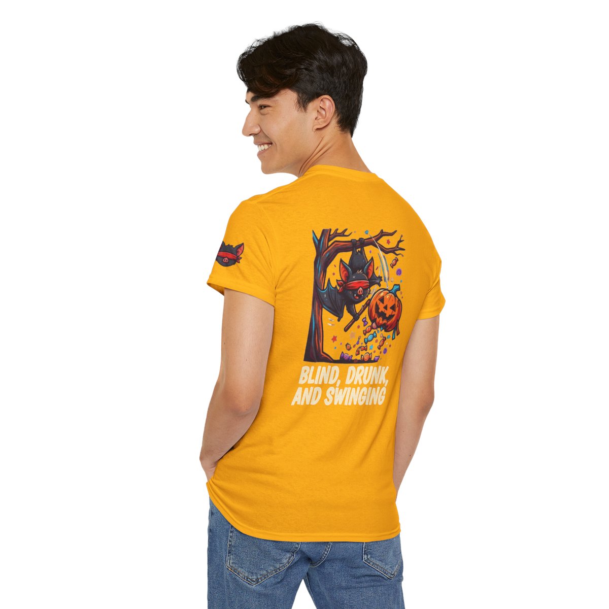 Color: Gold | Blind, Drunk, and Swinging Premium Graphic Tee