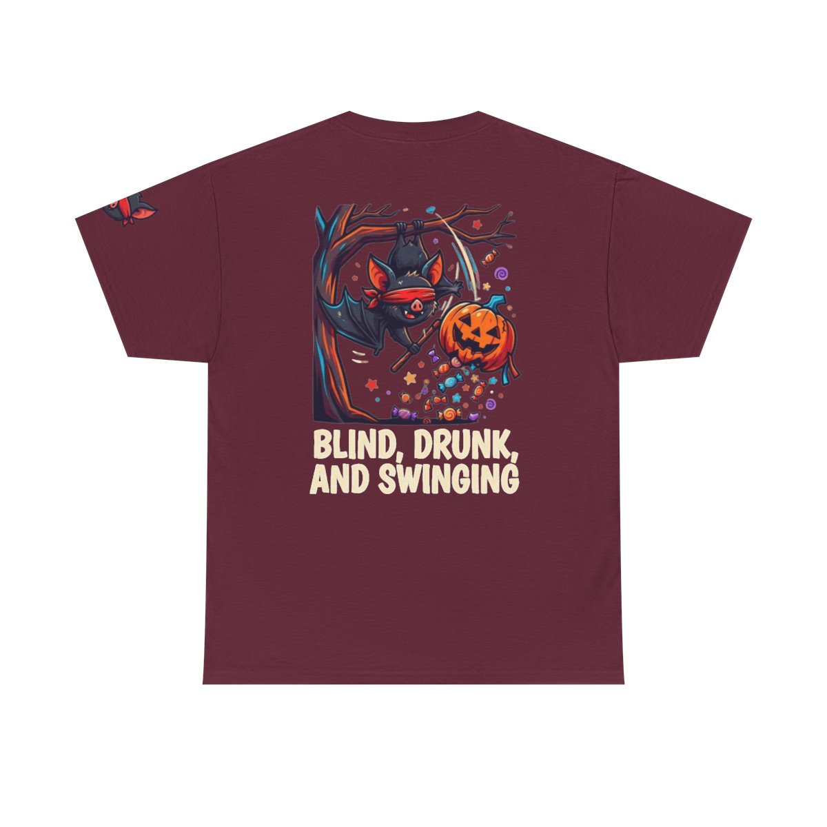 Color: Maroon | Blind, Drunk, and Swinging Premium Graphic Tee