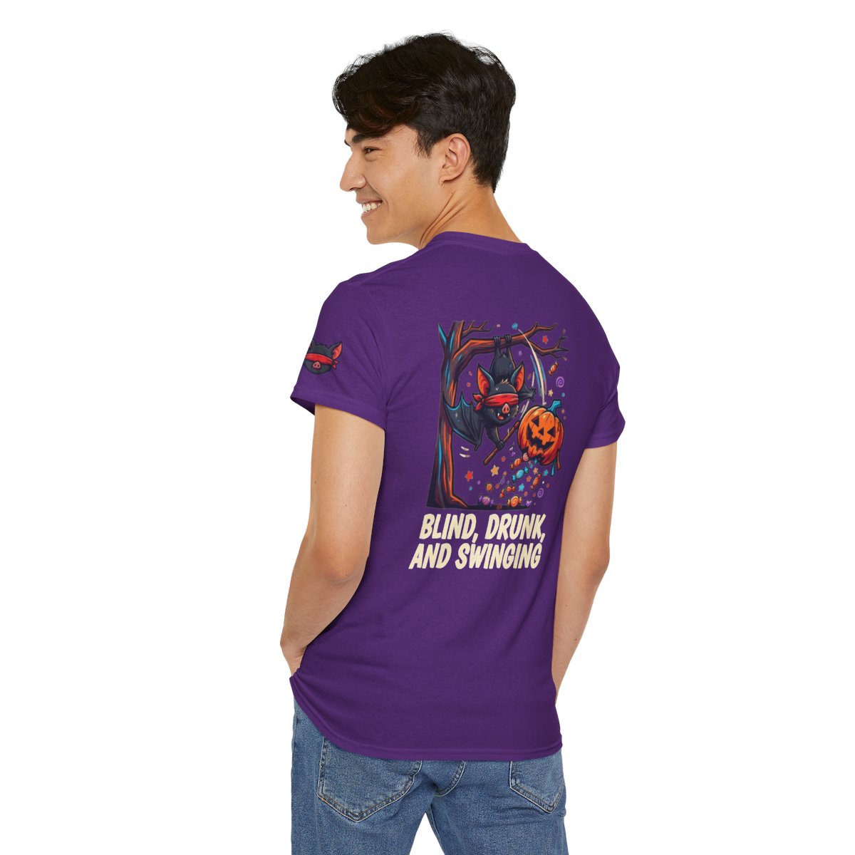 Color: Purple | Blind, Drunk, and Swinging Premium Graphic Tee