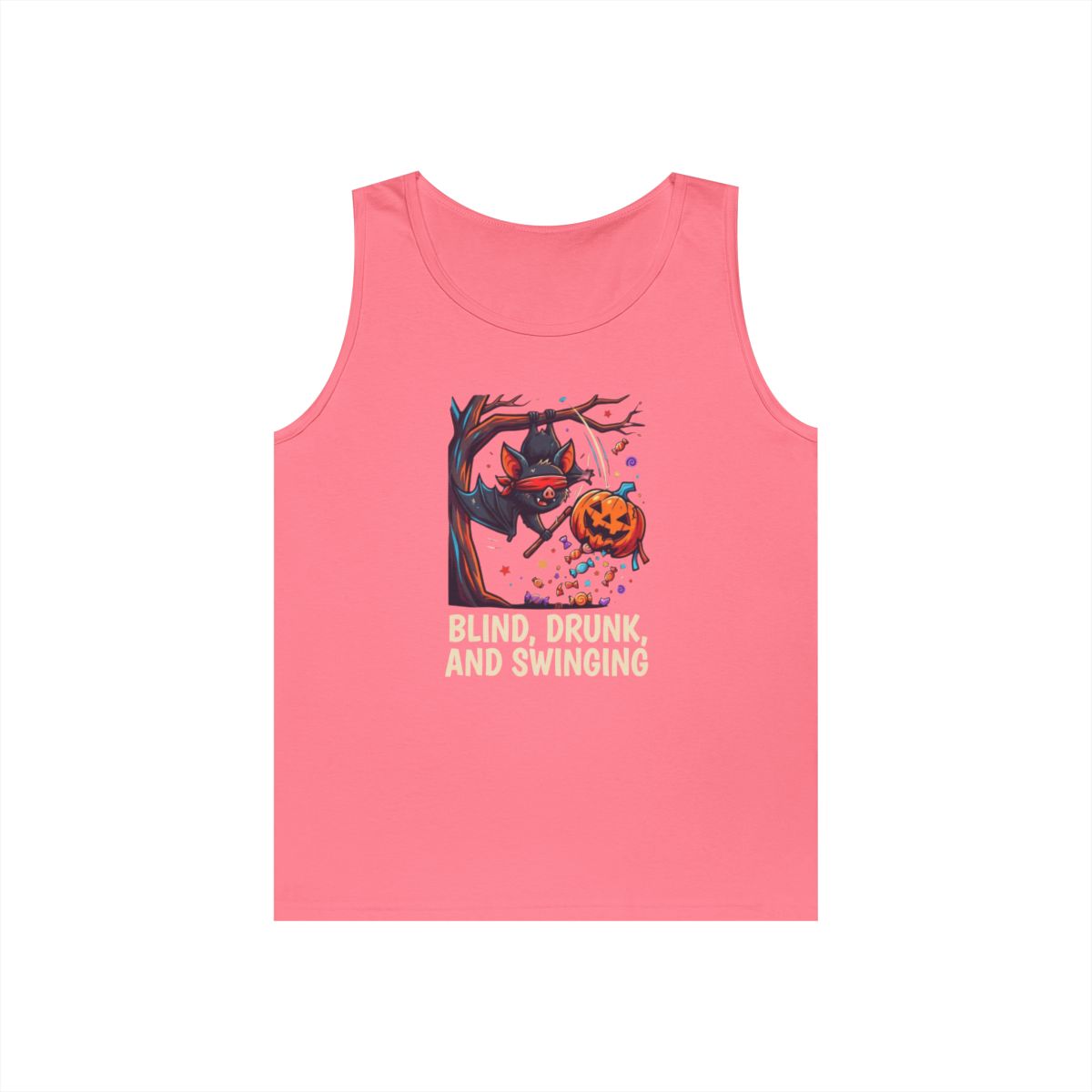 Color: Safety Pink | Blind, Drunk, and Swinging Tank Top