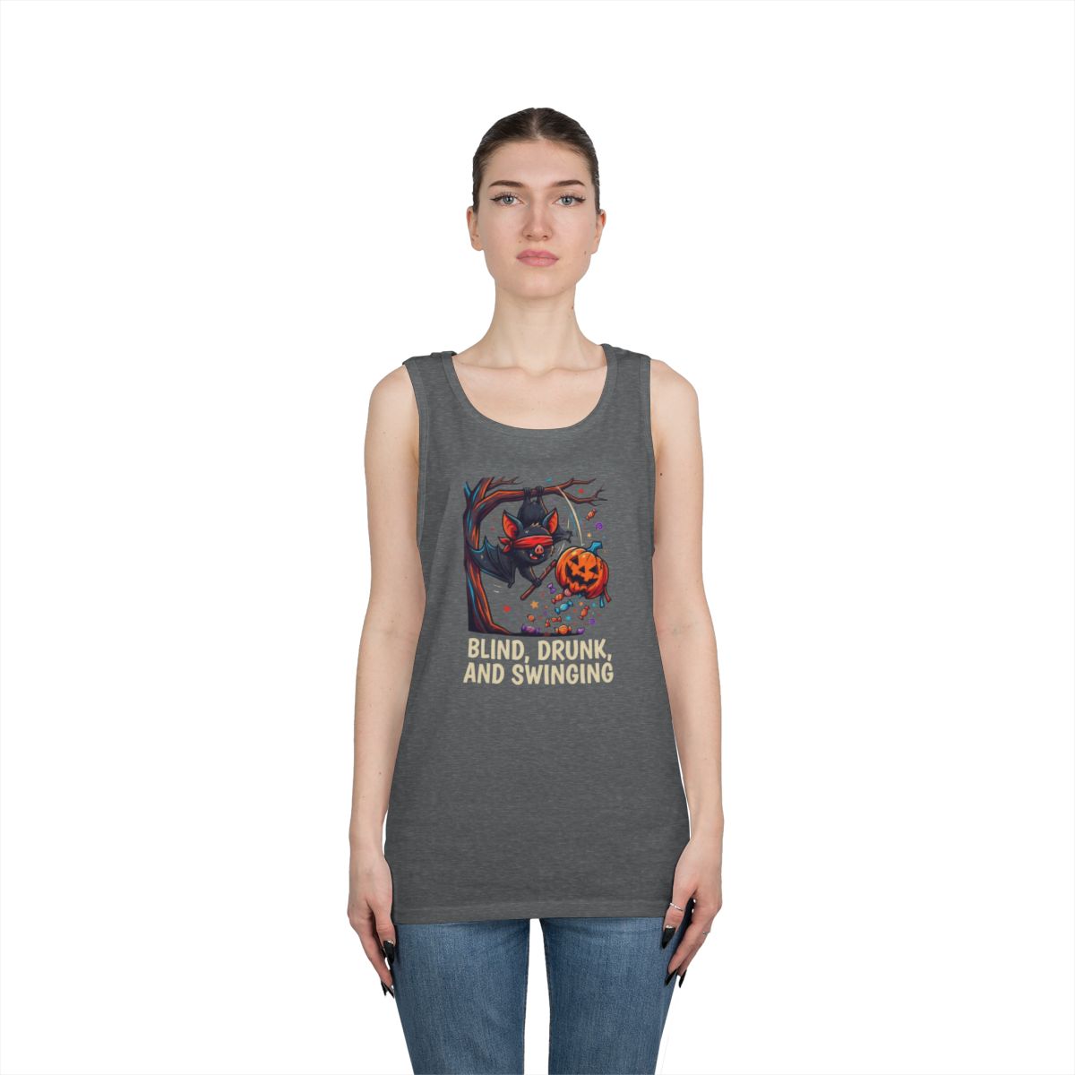 Color: Graphite Heather | Blind, Drunk, and Swinging Tank Top
