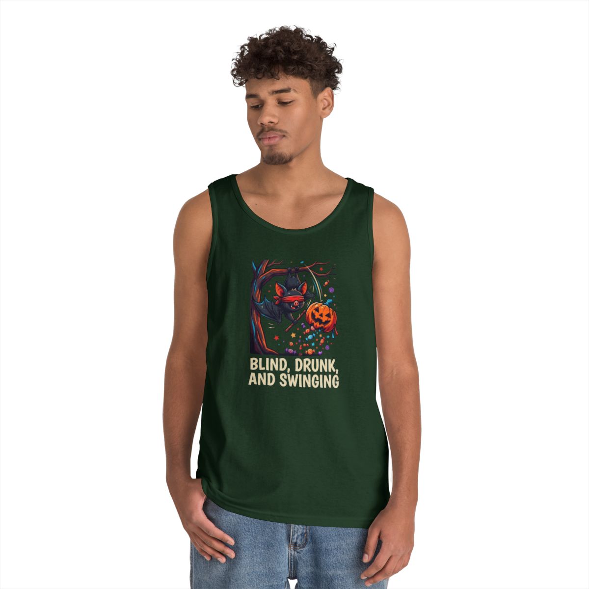 Color: Forest Green | Blind, Drunk, and Swinging Tank Top