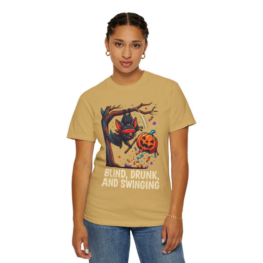Color: Mustard | Blind, Drunk, and Swinging Unisex Garment-Dyed Tee