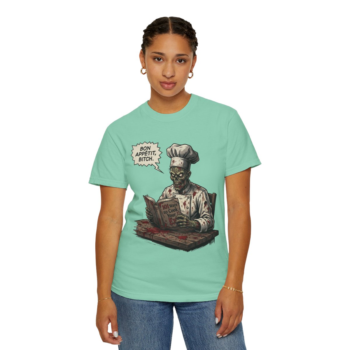 Color: Island Reef | Bon Appetit Bitch Unisex Garment-Dyed Tee