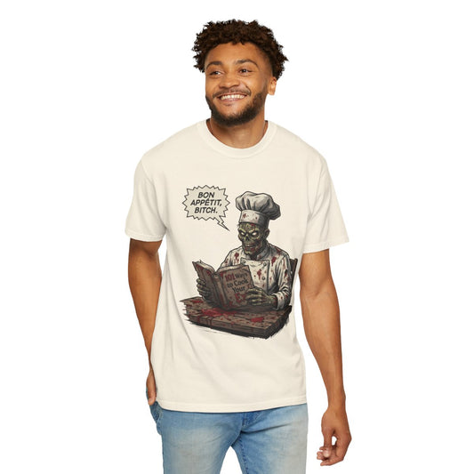 Color: Ivory | Bon Appetit Bitch Unisex Garment-Dyed Tee