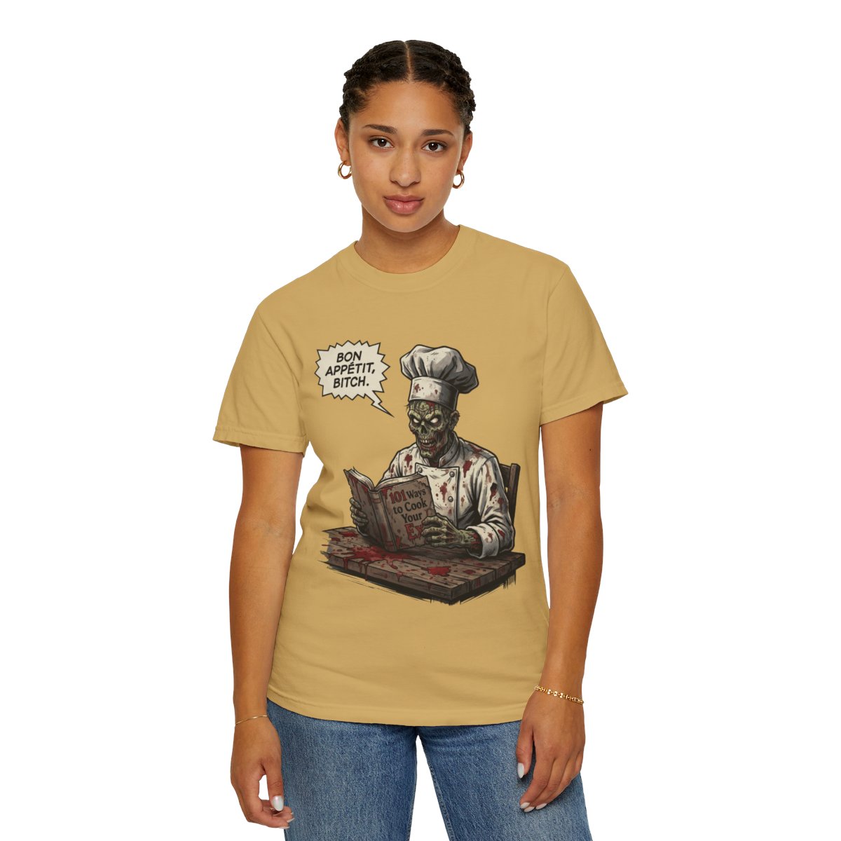 Color: Mustard | Bon Appetit Bitch Unisex Garment-Dyed Tee