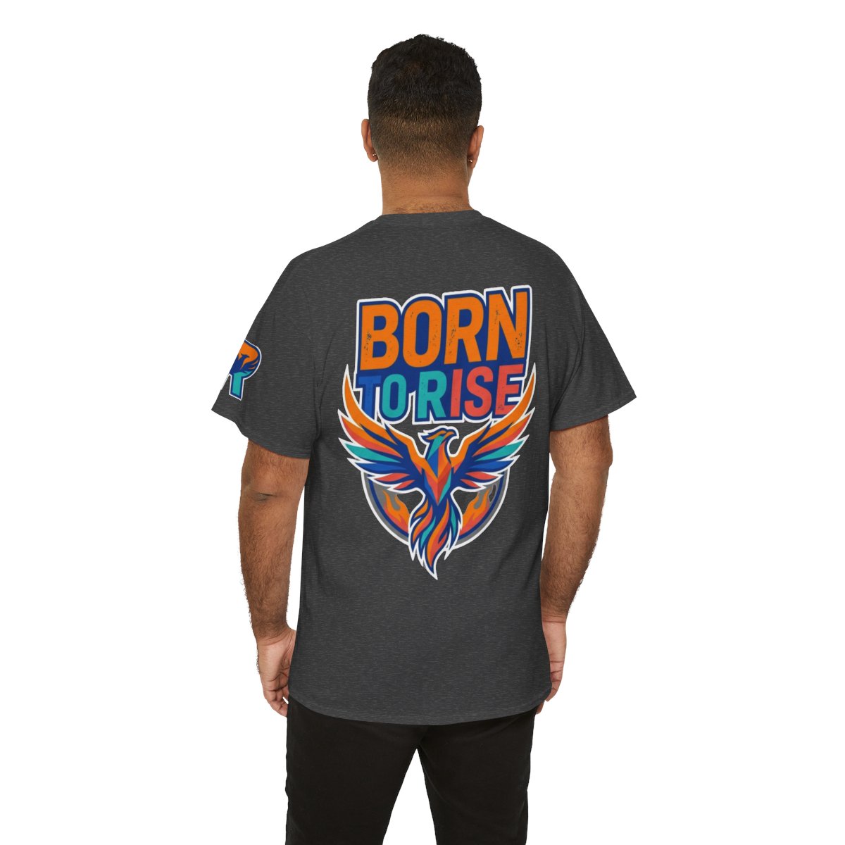 Color: Dark Heather | Born to Rise Premium Graphic Tee