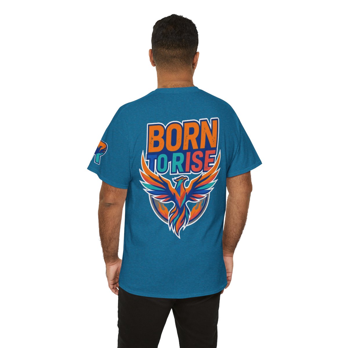 Color: Antique Sapphire | Born to Rise Premium Graphic Tee