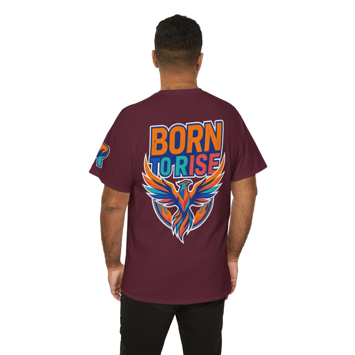 Color: Maroon | Born to Rise Premium Graphic Tee