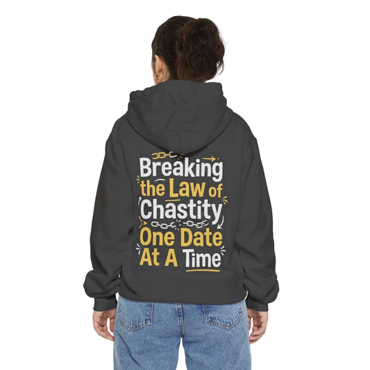 Color: Pepper | Breaking the Law of Chastity Garment-Dyed Hoodie