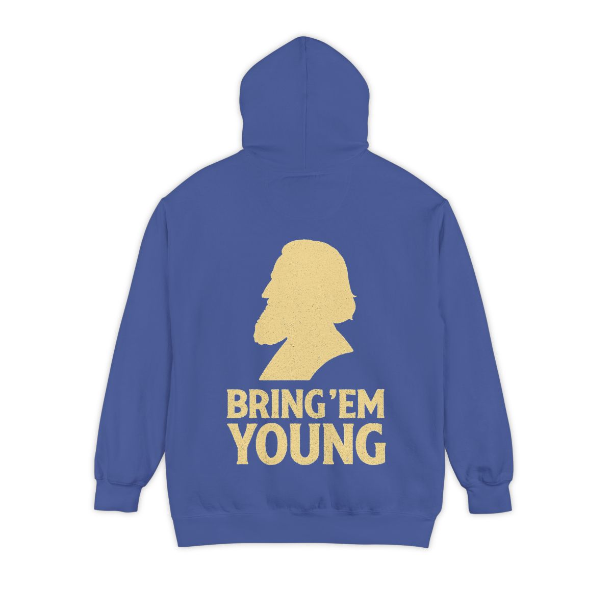 Color: Flo Blue | Bring Em Young Garment-Dyed Hoodie