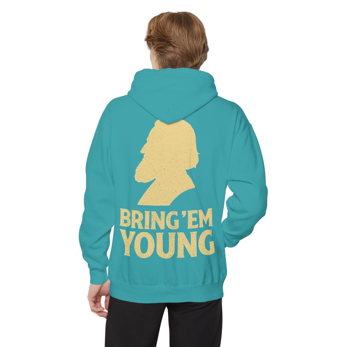 Color: Seafoam | Bring Em Young Garment-Dyed Hoodie