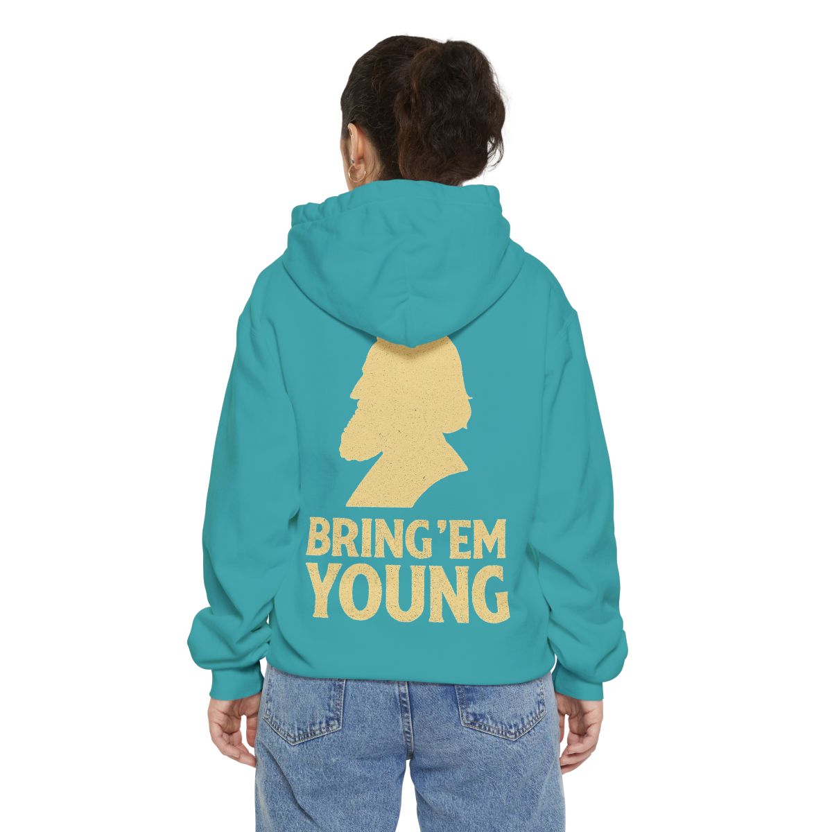 Color: Seafoam | Bring Em Young Garment-Dyed Hoodie
