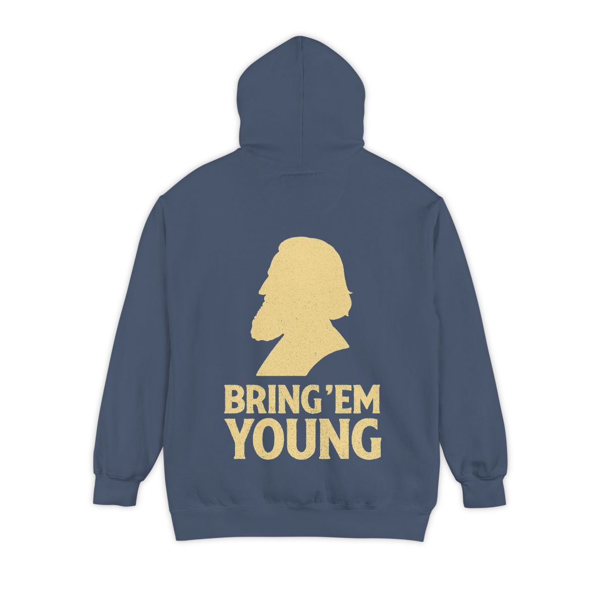 Color: Denim | Bring Em Young Garment-Dyed Hoodie
