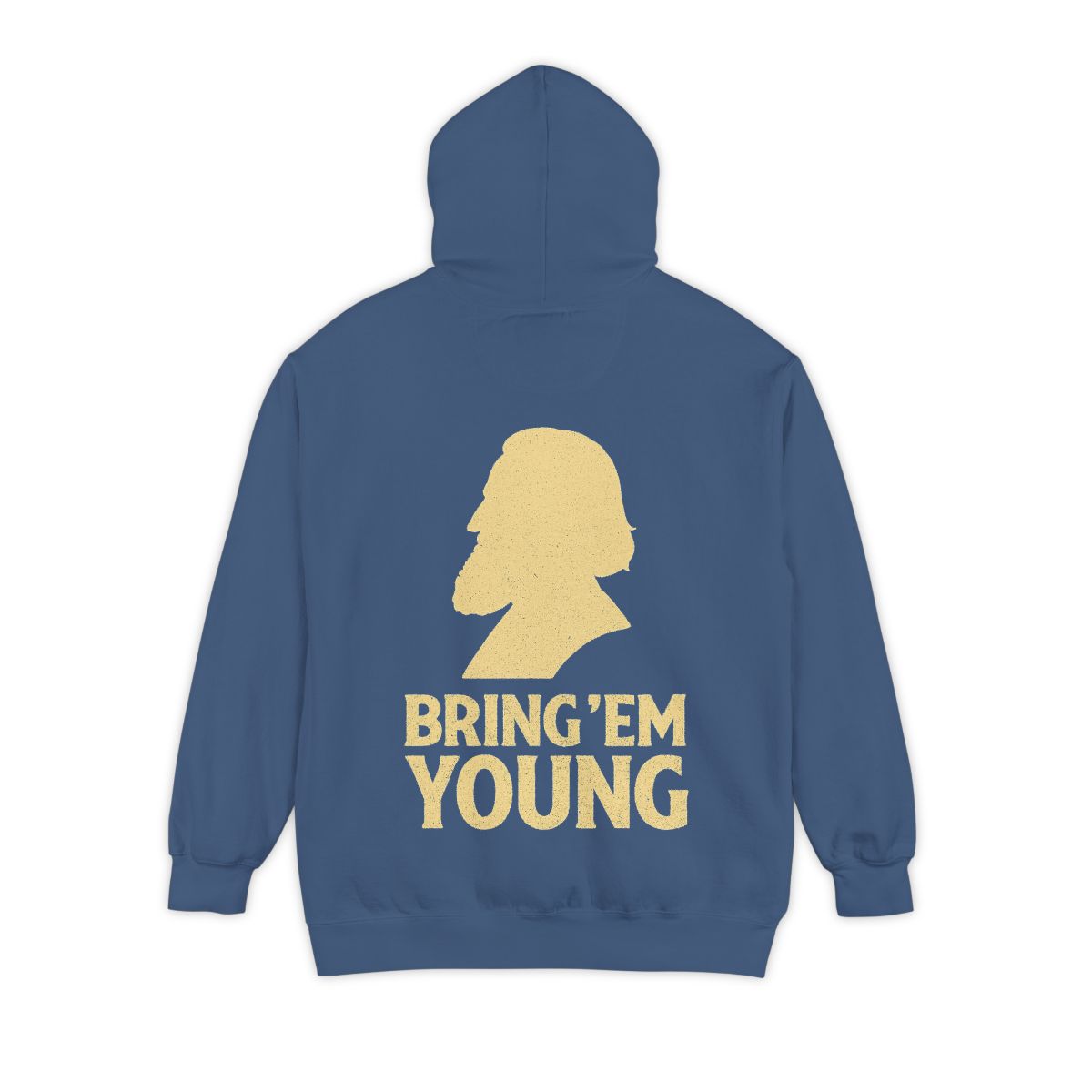 Color: True Navy | Bring Em Young Garment-Dyed Hoodie