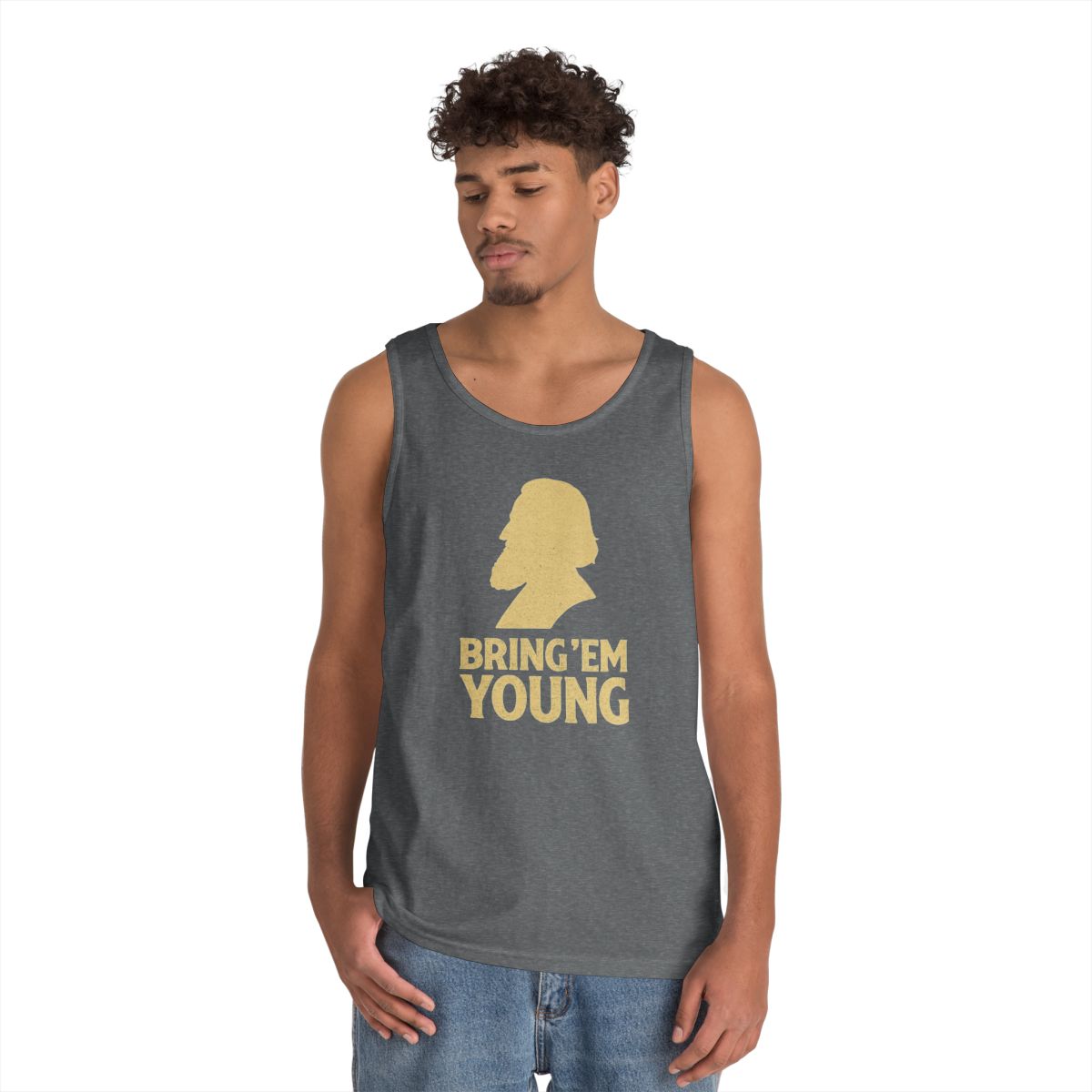 Color: Graphite Heather | Bring Em Young Tank Top