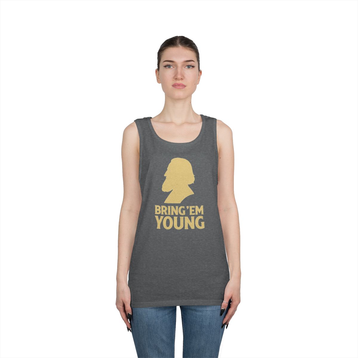 Color: Graphite Heather | Bring Em Young Tank Top