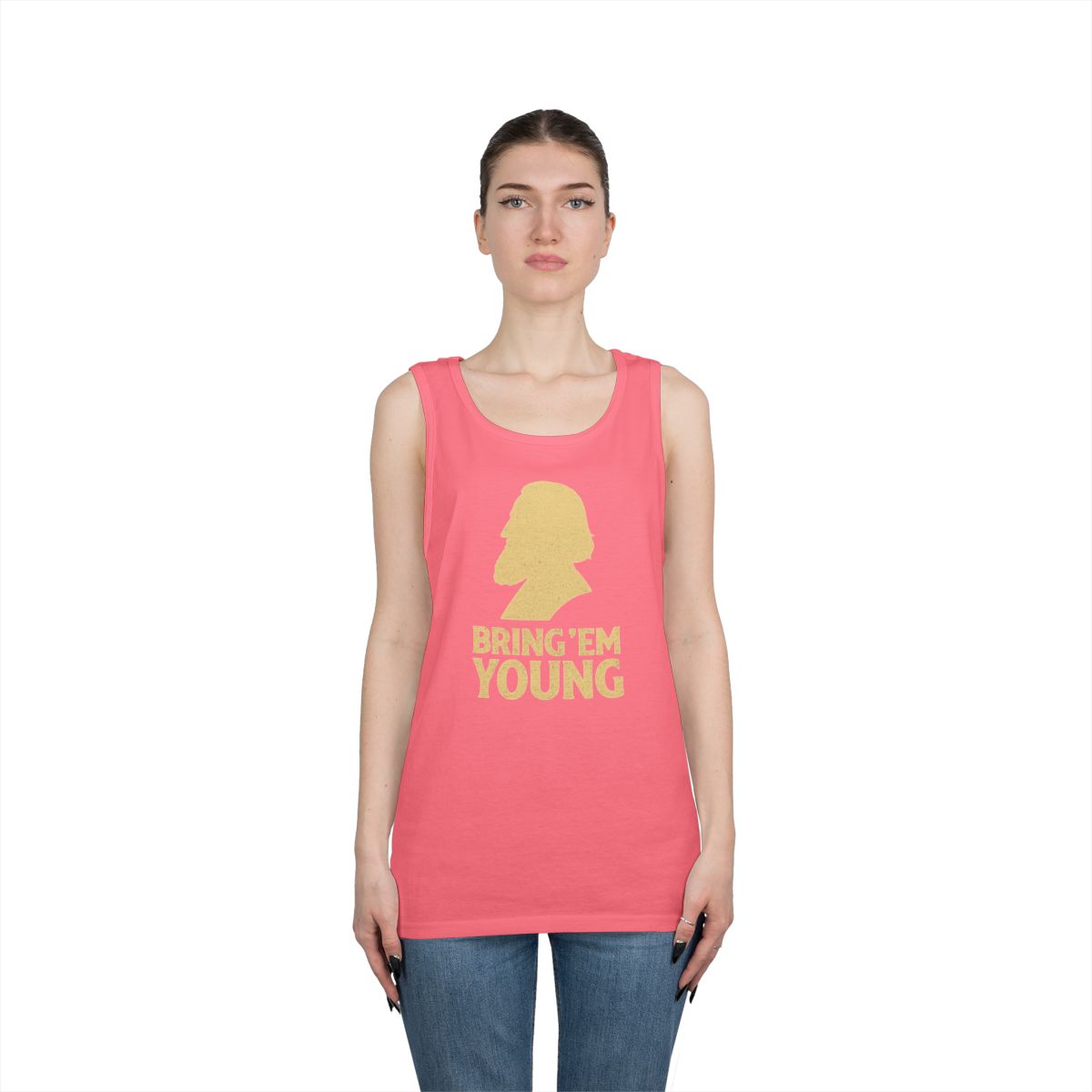 Color: Safety Pink | Bring Em Young Tank Top